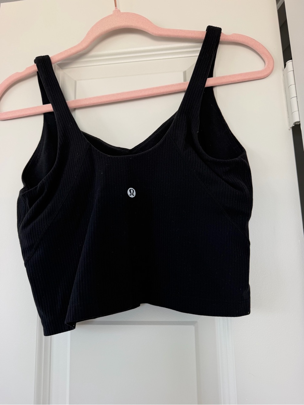 lululemon athletica Black Ribbed Scoop Neck Tank